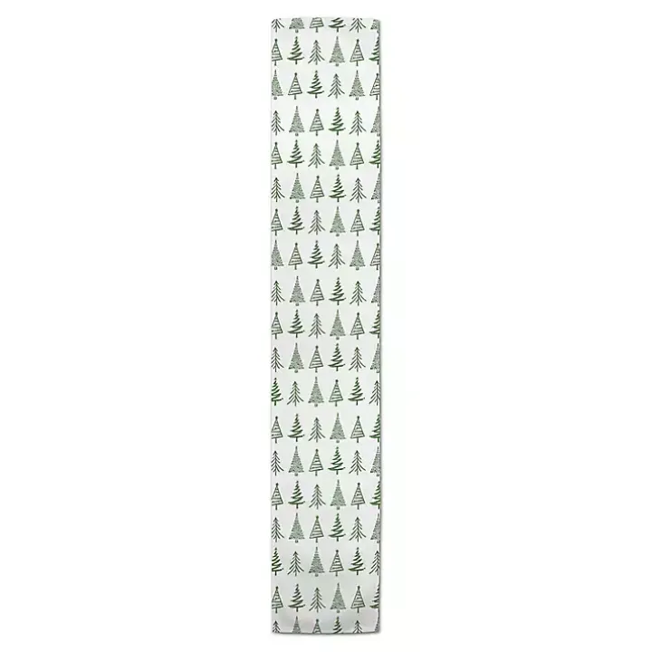 Green Christmas Tree Table Runner