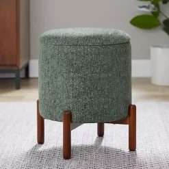Green Daniella Storage Ottoman