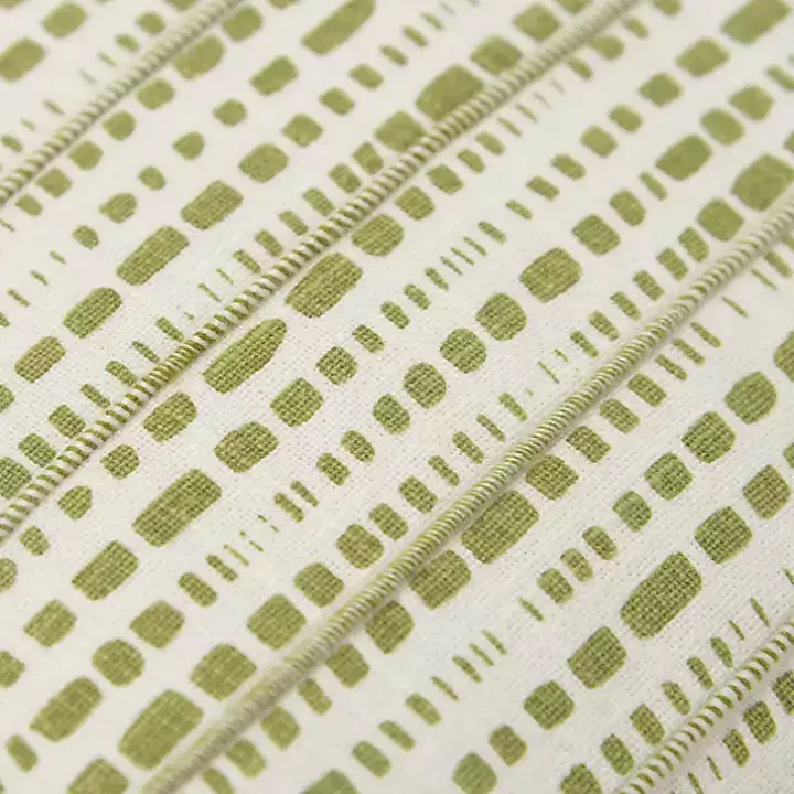 Green Dash Print Throw Pillow