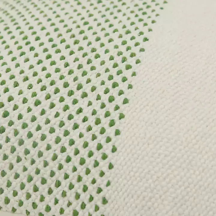 Green Dotted Colorblock Throw Pillow