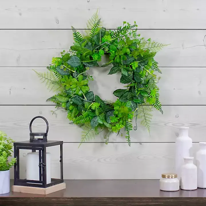 Green Fern Foliage Wreath