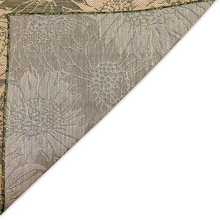 Green Floral Blooms Outdoor Area Rug, 4x7