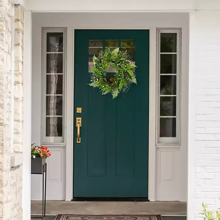 Green Foliage Bird Nest Wreath