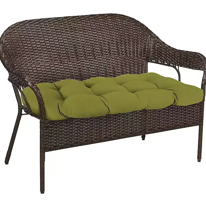 Green French Edge 3-pc. Outdoor Wicker Cushion Set