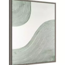 Green Get Going Framed Canvas Art Print