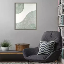 Green Get Going Framed Canvas Art Print