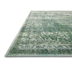 Green Mist Tribal Medallion Outdoor Rug, 5x7