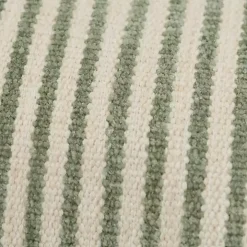 Green Offset Colorblock Stripe Throw Pillow