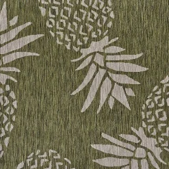 Green Pineapple Indoor/Outdoor Area Rug, 5x7