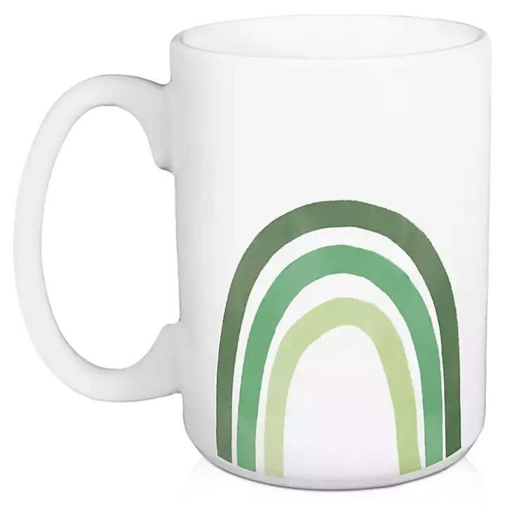 Green Rainbow St. Patrick's Day Mugs, Set of 2