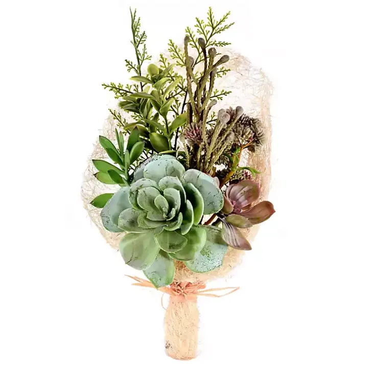 Green Succulent Bouquet, 15 in.