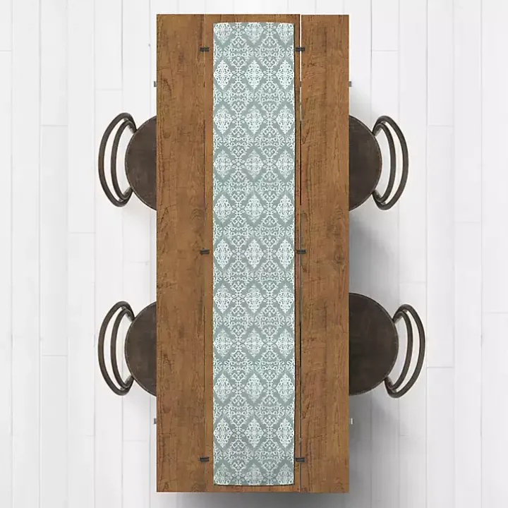 Green Symmetrical Vines Table Runner