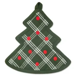 Green Tree Plaid 3-pc. Dishtowel & Potholder Set