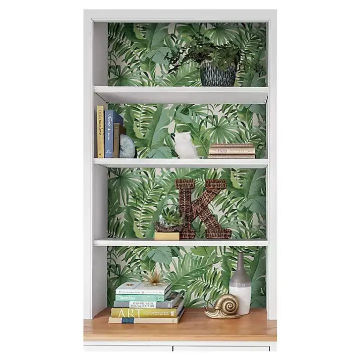 Green Tropical Leaves Peel & Stick Wallpaper