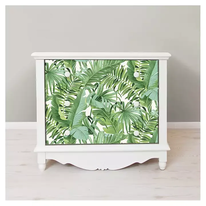 Green Tropical Leaves Peel & Stick Wallpaper