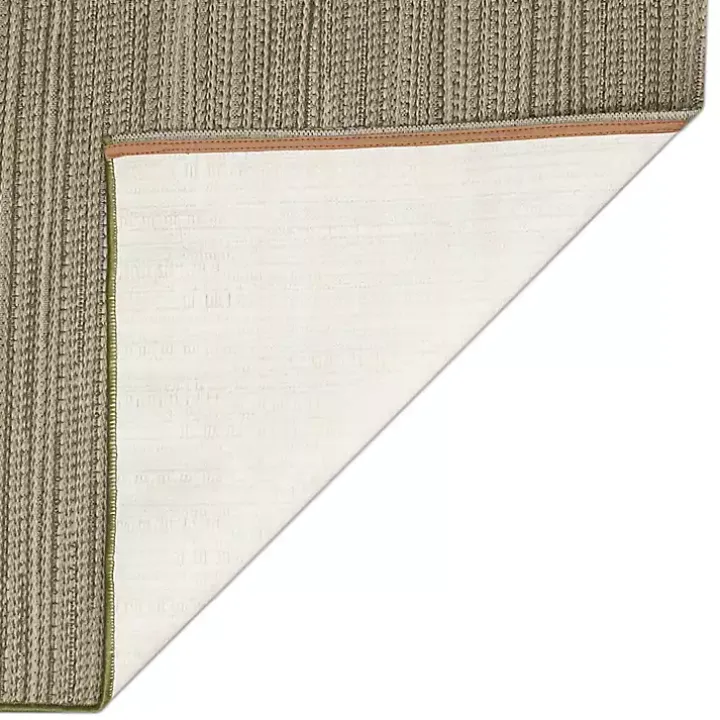 Green Woven Lines Indoor/Outdoor Accent Rug, 2x3