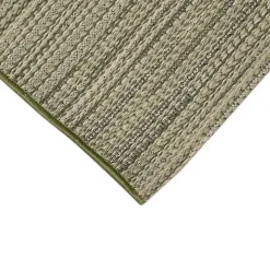 Green Woven Lines Indoor/Outdoor Runner, 1x4