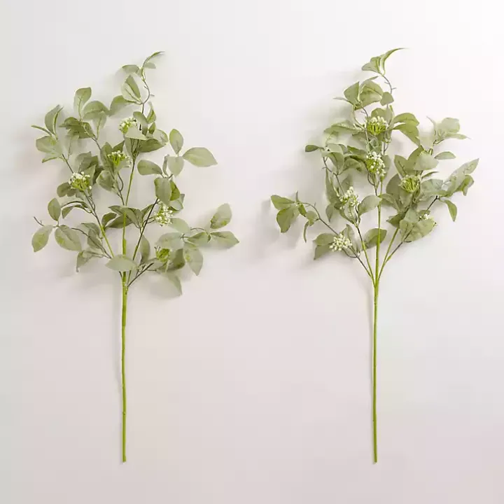 Greenery and Flower Bud Stems, Set of 2