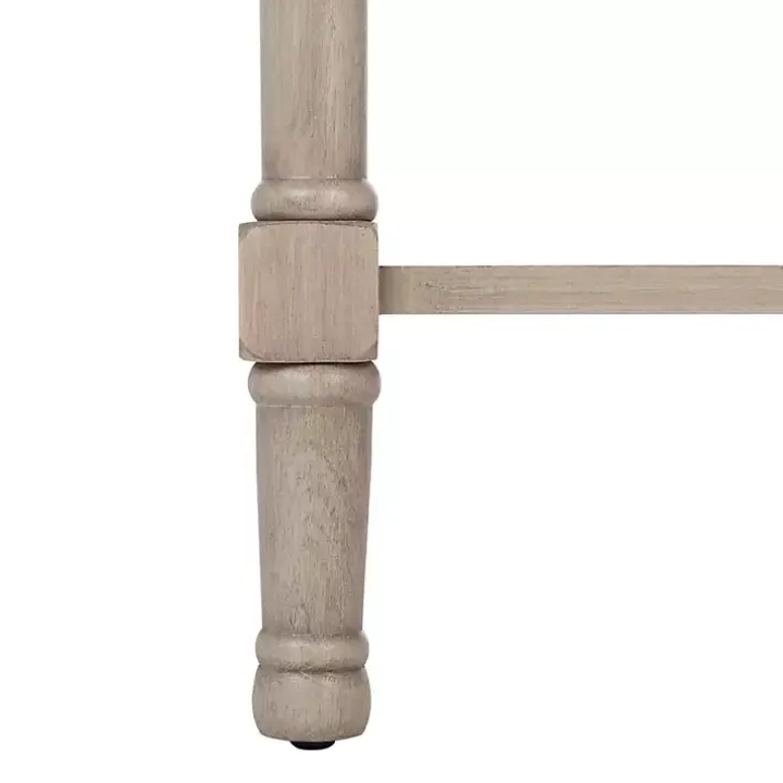 Greige Chevron 2-Drawer Console Table