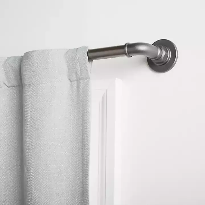 Gunmetal Hyde Wrap Around Curtain Rod, 120 in.