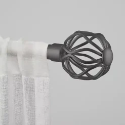 Gunmetal Open Sphere Curtain Rod, 72 in.