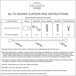 Gunmetal Open Sphere Curtain Rod, 72 in.