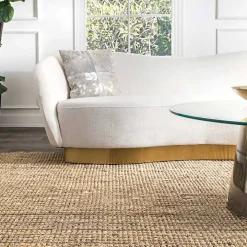 Hand Woven Chunky Loop Jute Caspar Area Rug, 4x6