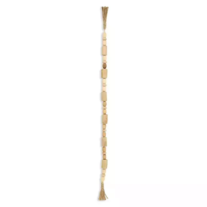 Handcrafted Natural Wood Beaded Garland