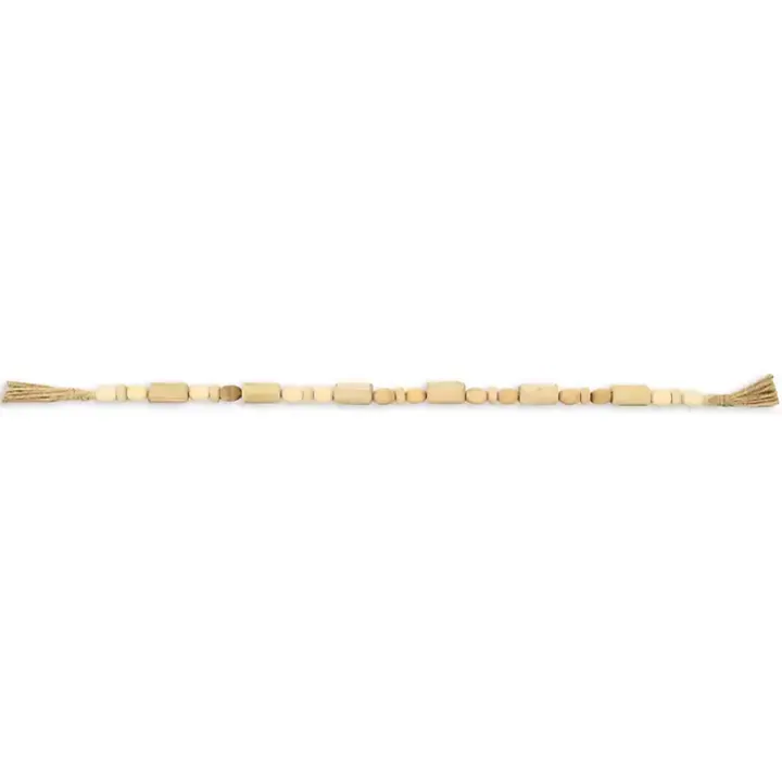 Handcrafted Natural Wood Beaded Garland