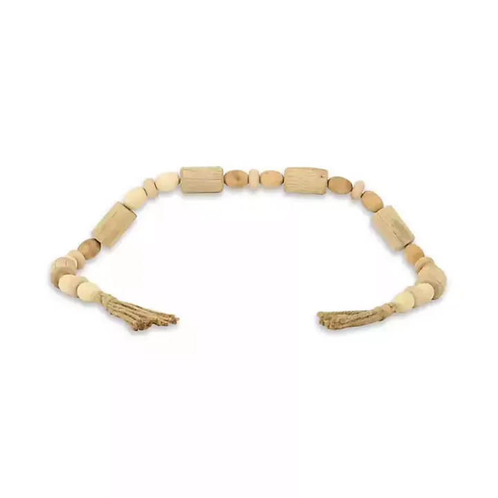 Handcrafted Natural Wood Beaded Garland
