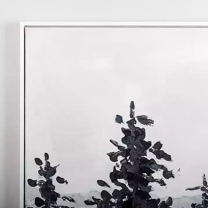 Handpainted Mountain Scene Framed Art