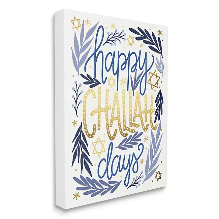 Happy Challah Days Canvas Art Print