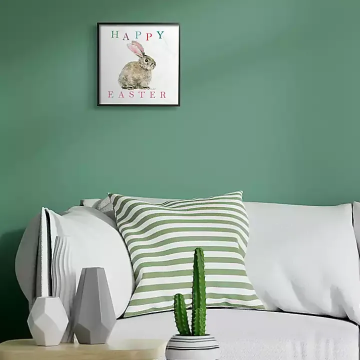 Happy Easter Bunny Rabbit Framed Art