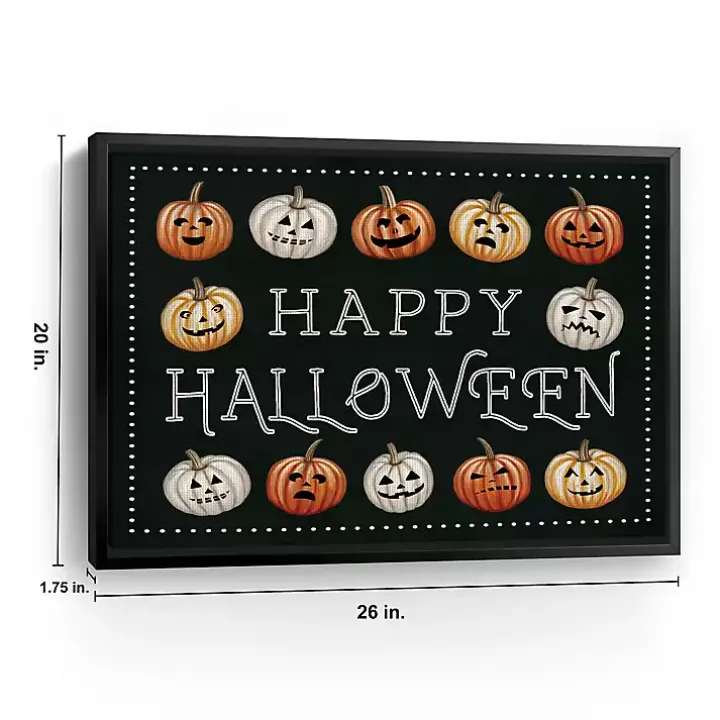 Happy Halloween Jack-o-Lanterns Framed Art Print