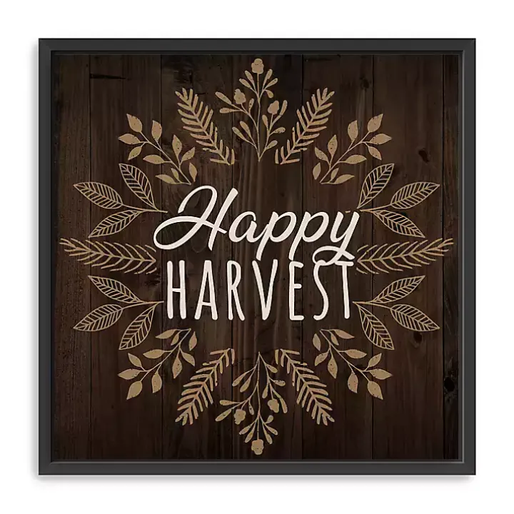 Happy Harvest Floral Giclee Canvas Wall Plaque