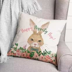 Happy Hippity Hop Bunny Indoor/Outdoor Pillow