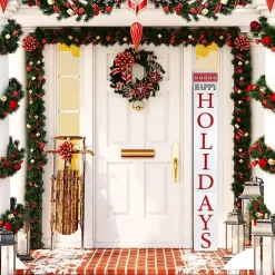 Happy Holidays Snowflake Christmas Porch Board