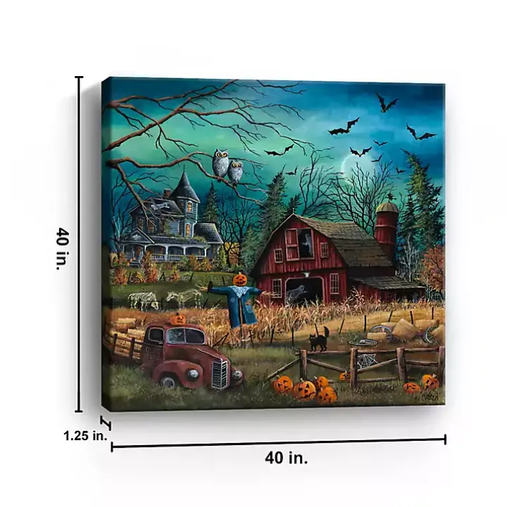 Haunted Farm Canvas Art Print, 40x40