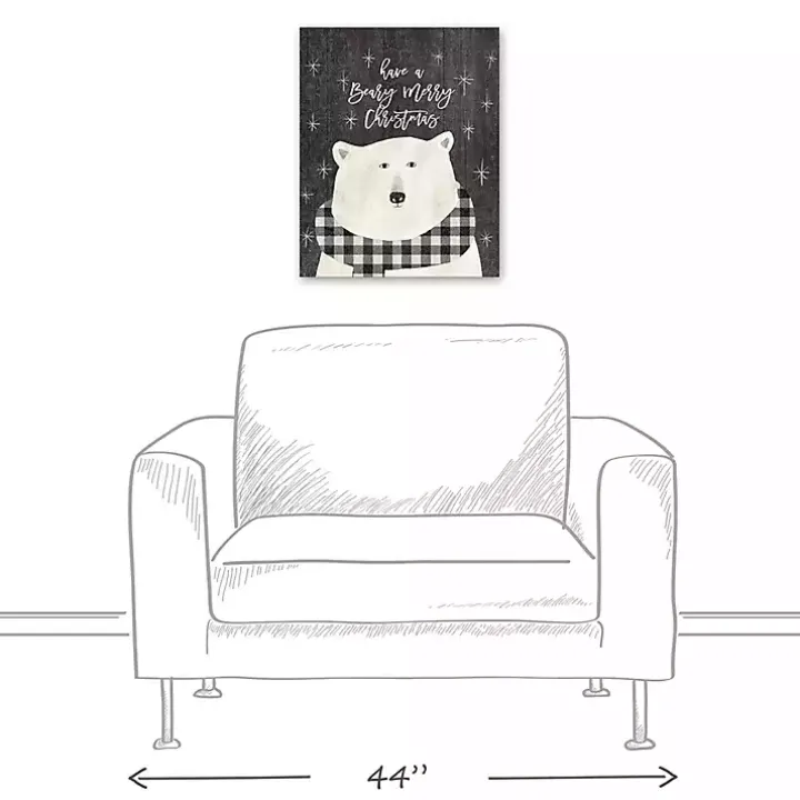 Have a Beary Merry Christmas Canvas Art Print