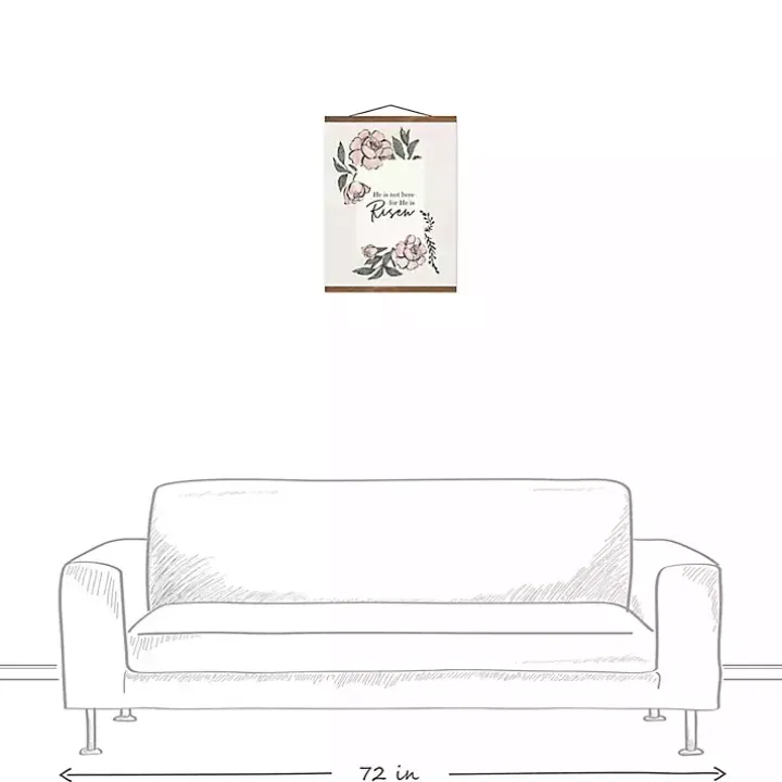 He Has Risen Teak Hanging Canvas Art Print