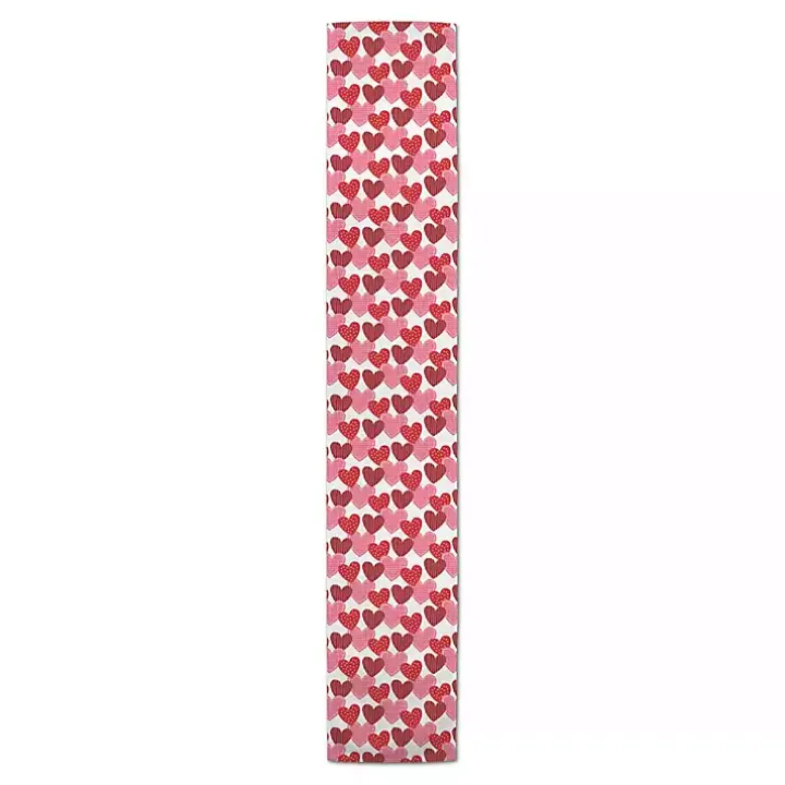 Heart Pattern Cotton Twill Valentine's Runner