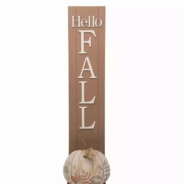 Hello Fall Pumpkin Porch Board