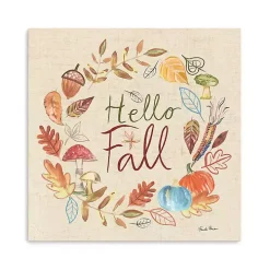 Hello Fall Wreath Canvas Art Print
