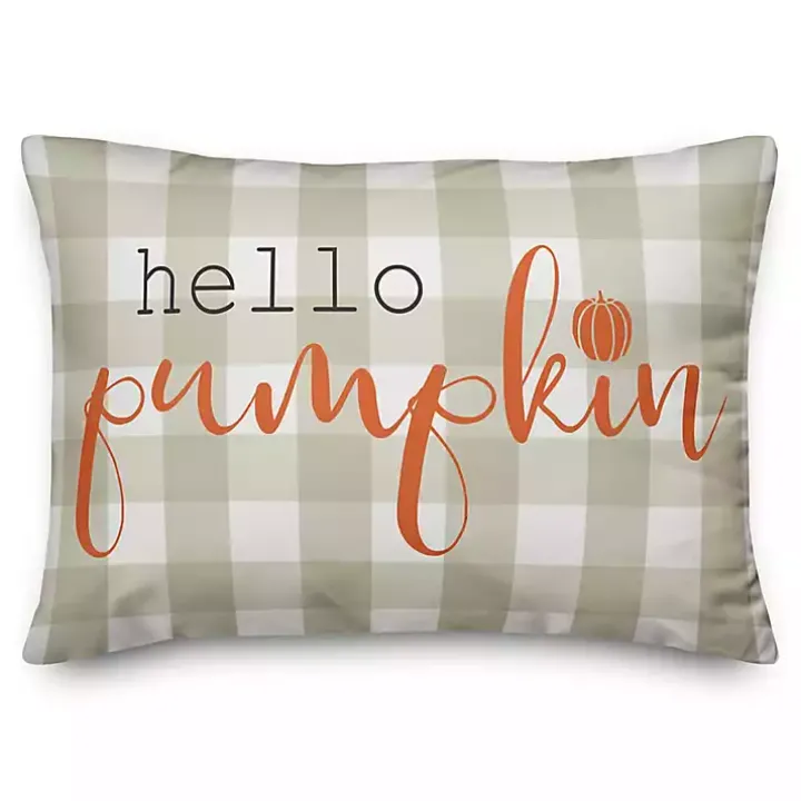 Hello Pumpkin Double Sided Accent Pillow