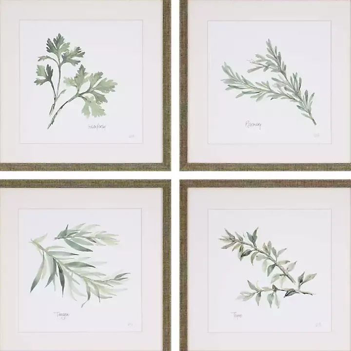 Herbs 4-pc. Gold Framed Art Print Set