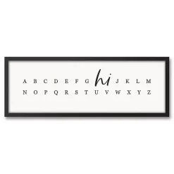Hi Alphabet Framed Canvas Wall Plaque