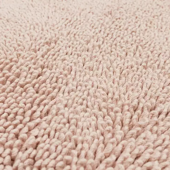 High Pile Blush Cotton Non-Skid Classic Bath Mat