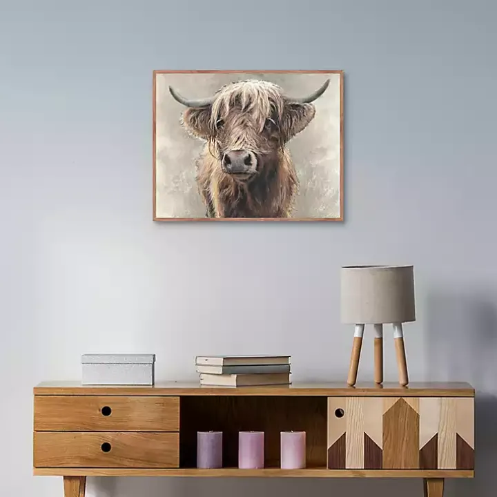 Highland Portrait Framed Canvas Art Print
