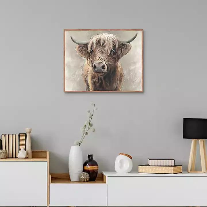 Highland Portrait Framed Canvas Art Print