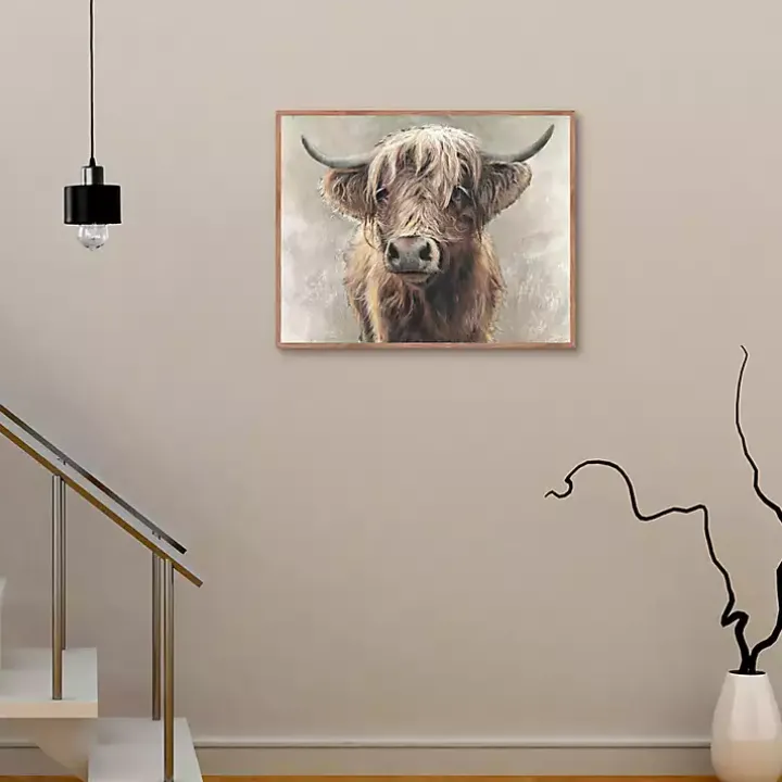 Highland Portrait Framed Canvas Art Print